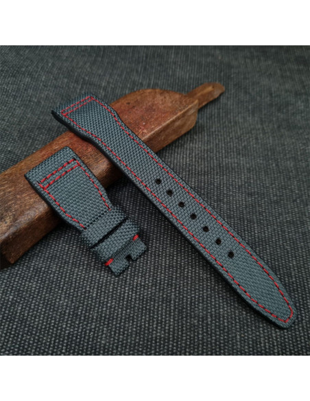 Grey Cordura- Red Stitching