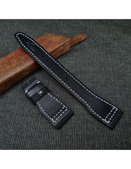 Cordura Negra-Hilo Blanco- Black Inner linner