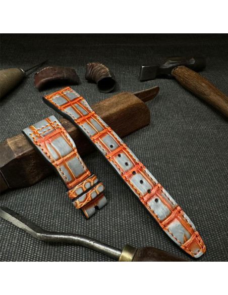 Alligator Grey/ Orange