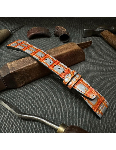 Alligator Grey/ Orange