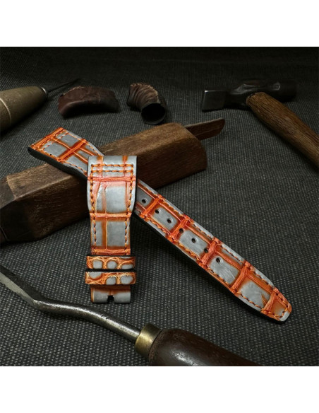 Alligator Grey/ Orange