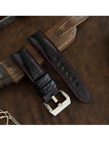 Alligator Negro- Hilo Rojo