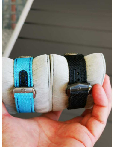 Cordura azul celeste y negra