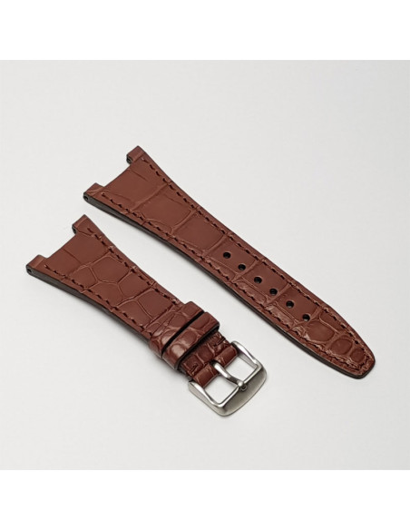 flat calf leather pull brown