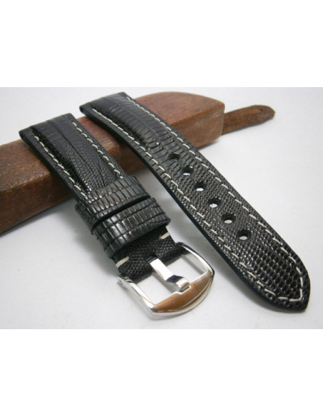 Tejus negro. Hilo Blanco